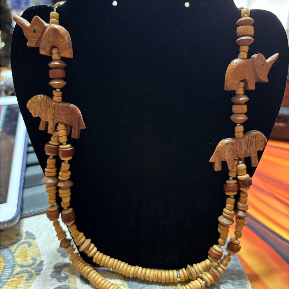 Handcrafted Wooden Animal Necklace